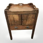 George III mahogany pot cupboard,