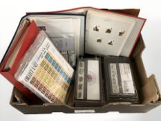 A quantity of British Post Office mint stamps, further albums and contents, etc.