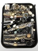 A large quantity of lady's and gents wristwatches including Sekonda, Timex, etc,