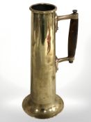 A brass Arts and Crafts salinometer, height 30 cm.