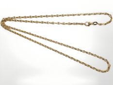 A 9ct yellow gold necklace, length 50 cm CONDITION REPORT: 3.