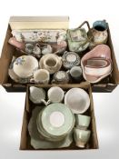 A Tuscan part tea set, further Johnson Brothers Pareek tea china, etc.