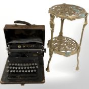 A small cast pan stand,