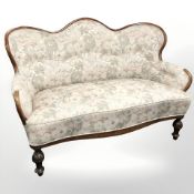 An early 20th century continental two seater salon settee,