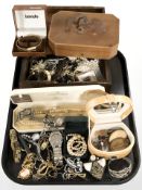 Assorted costume jewellery, lady's and gents wristwatches,