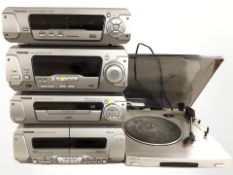 Four Technics hi/fi separates and a turn table