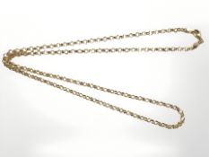 A 9ct yellow gold chain link necklace, length 51.5 cm CONDITION REPORT: 4.