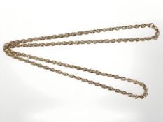 A 9ct yellow gold fancy link necklace, length 50 cm CONDITION REPORT: 4.