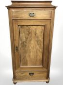 An early 20th century Danish walnut sentry door cabinet,