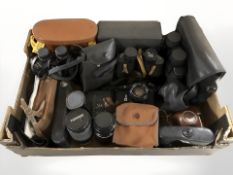 Chinon and other cameras and lenses, pair of Mark Scheffel 16 x 50 binoculars,