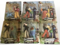 Six McFarlane Toys The Beatles Yellow Submarine figures, in original packaging.