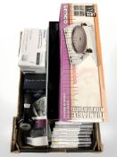 A group of PS2 games, headphones, Lenco turntable and other electricals.