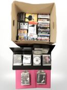 A quantity of CDs and DVDs.