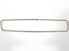 A Sterling silver flat link necklace, length 56 cm CONDITION REPORT: 27.