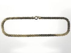 A gilded Sterling silver fancy link necklace, length 50 cm CONDITION REPORT: 31.8g.