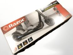 A Razor folding electric scooter, in box.