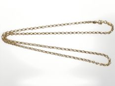 A 9ct yellow gold necklace, length 51 cm CONDITION REPORT: 4.