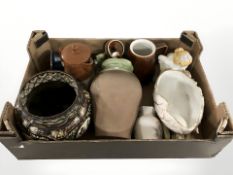 A group of ceramic vases, teapots, jug, etc.