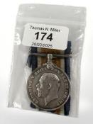 A WWI British War Medal named to 3-7461 SJT.