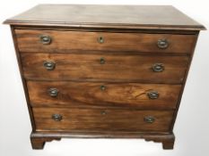 A George III mahogany four drawer chest,