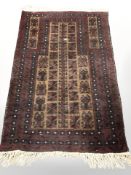 A Balouch prayer rug, Afghanistan,