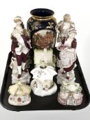 A group of continental porcelain figures,