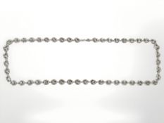 A Sterling silver chain link necklace, length 61 cm CONDITION REPORT: 29.