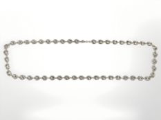A Sterling silver chain link necklace, length 61 cm CONDITION REPORT: 29.