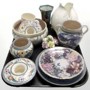 A group of Poole Pottery collector's plates, Royal Doulton Impressions porcelain vase, etc.