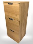 A modern three drawer filing chest,