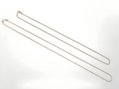 Two 9ct yellow gold necklaces CONDITION REPORT: 2.