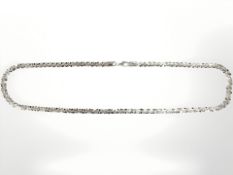 A Sterling silver twisted rough link necklace, length 56 cm CONDITION REPORT: 37.