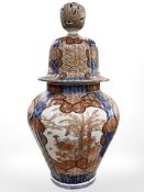 A 19th century Japanese Imari lidded urn, height 52 cm.