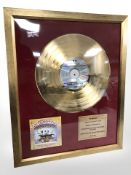 A The Beatles Magical Mystery Tour limited edition vinyl disc, numbered 33 of 500, in frame,