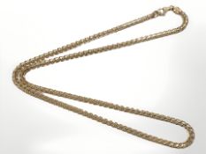 A 9ct yellow gold necklace, length 45.