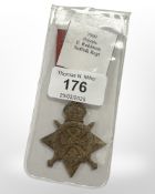 A WWI 1914-15 Star named to 7909 Pte.