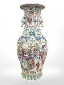 An early 19th century Canton porcelain vase,