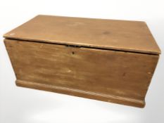 A Victorian pine blanket box,