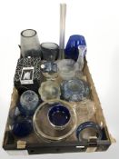 Assorted Scandinavian glass wares including vases, bowls, etc.