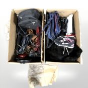 Assorted lady's leather hand bags, trainers,