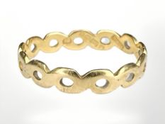 A 22ct gold band ring, size P CONDITION REPORT: 2.