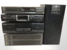 A Technics sterographic equaliser SH-8065, Kenwood cassette deck KXF-W4010, Philips CD recorder,