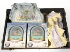 Two John Lennon children's night lights, in original boxes, further bag, etc.