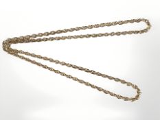A 9ct yellow gold fancy link necklace, length 50 cm CONDITION REPORT: 4.