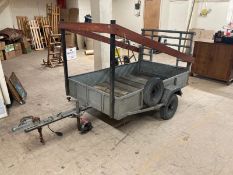 A single axle aluminium trailer,