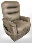 A modern electric reclining armchair.