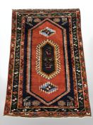 A Kazak rug, 152 cm x 103 cm.