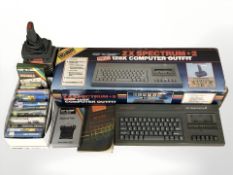 A Sinclair ZX Spectrum Plus 2, 128K computer outfit with original box, joy stick,