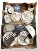 A quantity of Wedgwood Indian Tree dinner wares, fire companion set, further ceramics.