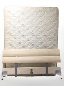 A contemporary 5 ft bed frame, with interior.